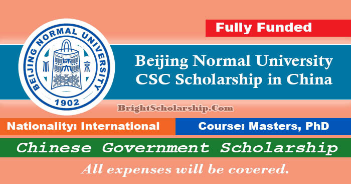 Beijing Normal University CSC Scholarship 2022 in China (Fully Funded)