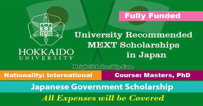 Hokkaido University MEXT Scholarships 2022 in Japan (Fully Funded)