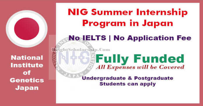 NIG Summer Internship Program 2023-24 in Japan (Fully Funded)