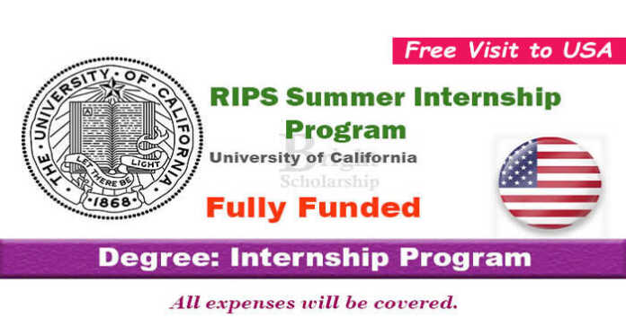 RIPS Summer Internship Program 2023-24 in United States (Fully Funded)