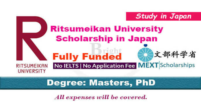 Ritsumeikan University Scholarship 2023-24 in Japan (Fully Funded)