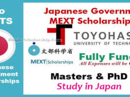 Toyohashi University of Technology MEXT Scholarship 2022 in Japan (Fully Funded)