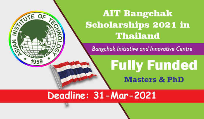 AIT Bangchak Scholarships 2021 in Thailand (Fully Funded)