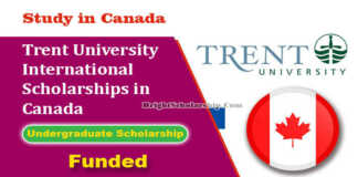 Trent University International Scholarships 2022 in Canada (Funded)