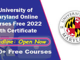 University of Maryland Online Courses Free 2022 with Certificate