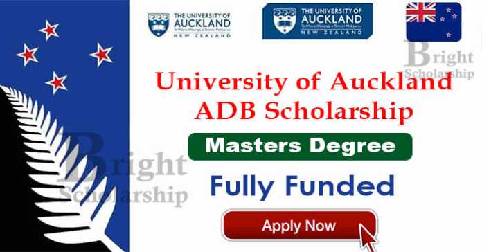 University of Auckland ADB Scholarship 2023-24 in New Zealand (Fully Funded)