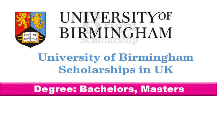 University of Birmingham Scholarships 2023-24 in United Kingdom (Funded)