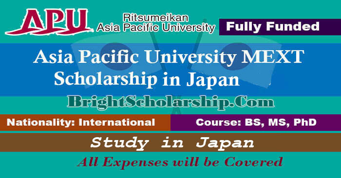 Asia Pacific University MEXT Scholarship 2023 In Japan (Fully Funded)