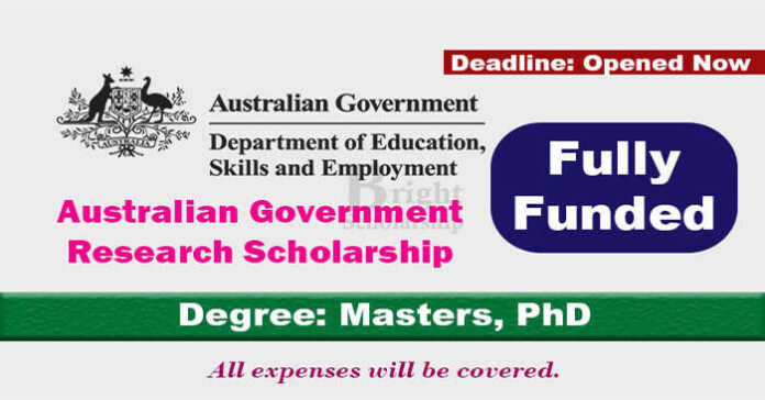 Australian Government Research Scholarship 2023-24 (Fully Funded)