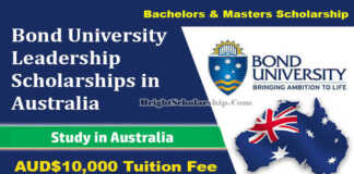 Bond University Leadership Scholarships 2022 in Australia (Funded)