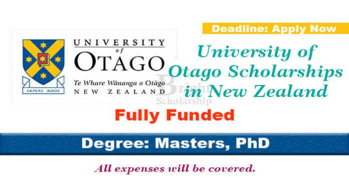 University of Otago Scholarships 2023-24 in New Zealand (Fully Funded)