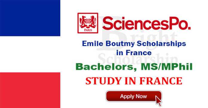 Emile Boutmy Scholarships 2023 in France (Funded)