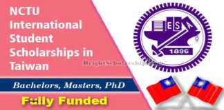 NCTU International Student Scholarships 2022 in Taiwan (Fully Funded)