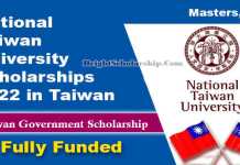 National Taiwan University Scholarships 2022 in Taiwan (Fully Funded)