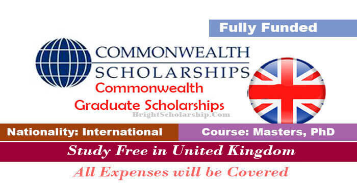 Commonwealth Graduate Scholarships 2023 in UK (Fully Funded)