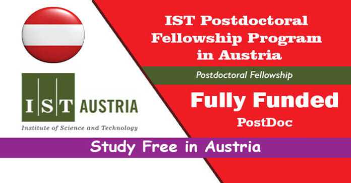 IST Postdoctoral Fellowship Program 2024 in Austria (Fully Funded)