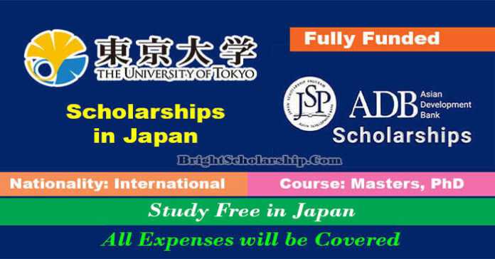 University of Tokyo ADB Scholarship 2024 in Japan (Fully Funded)