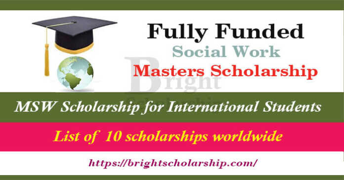 Fully Funded Social Work Masters Scholarship 2023 - MSW Scholarship