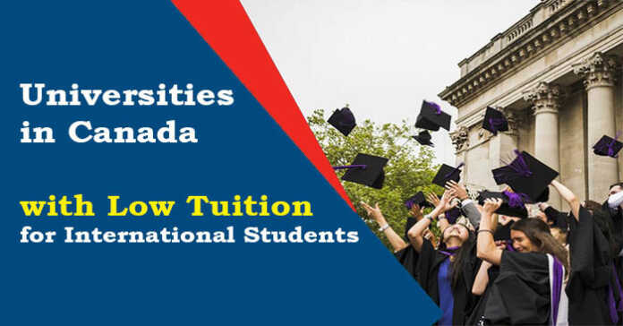 Universities in Canada with Low Tuition 2023-24 for International Students