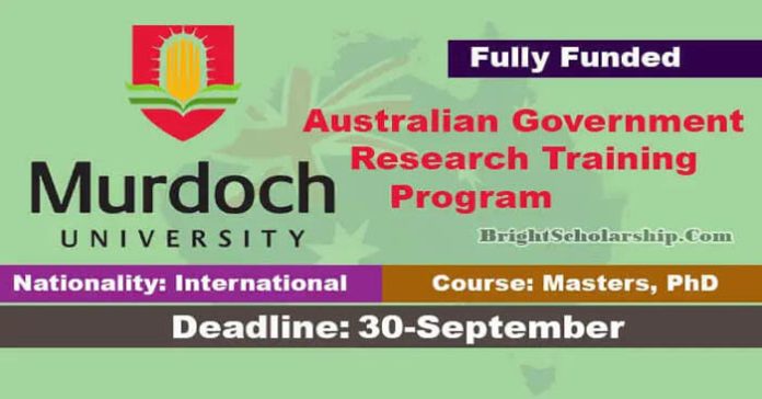 Murdoch University RTP Scholarships 2024 in Australia (Fully Funded)