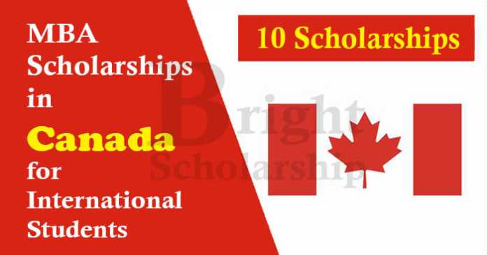 MBA Scholarships in Canada for International Students 2022