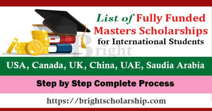 Fully Funded Masters Programs 2023 - Fully Funded Masters Scholarships