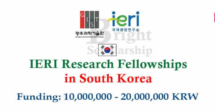 IERI Research Fellowships 2023-24 in South Korea (Fully Funded)