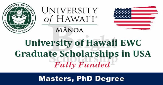 University of Hawaii Graduate Scholarships 2024-25 in United States (Fully Funded)