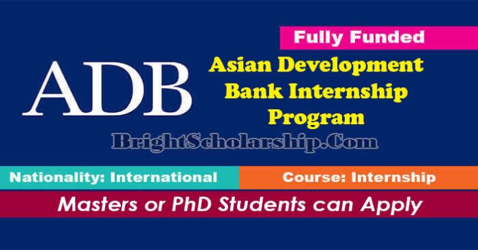 Asian Development Bank Internship 2023-24 (Fully Funded)