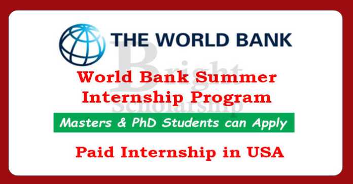 World Bank Summer Internship 2023-24 Online Apply (Paid)