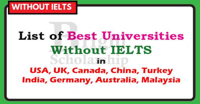 Best Universities Without IELTS 2023-24 | Best Countries to Study Without IELTS