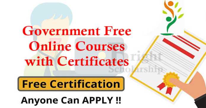 Government Free Online Courses with Certificates 2023-24