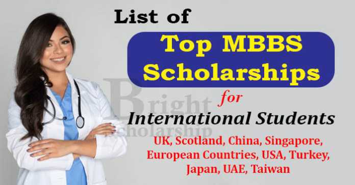 List of Top MBBS Scholarships for International Students 2023-24