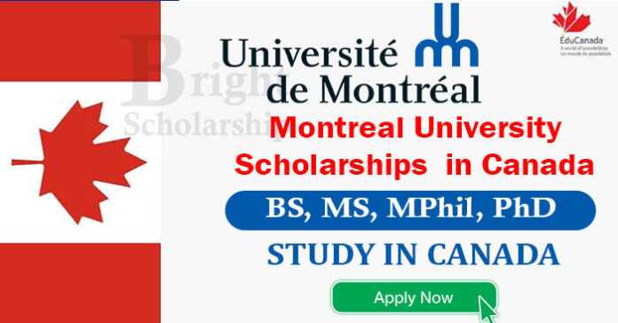 Montreal University Scholarships 2023-24 in Canada (Funded)