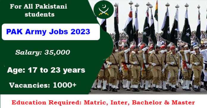 PAK Army Jobs 2023 | Apply Online at www.joinpakarmy.gov.pk