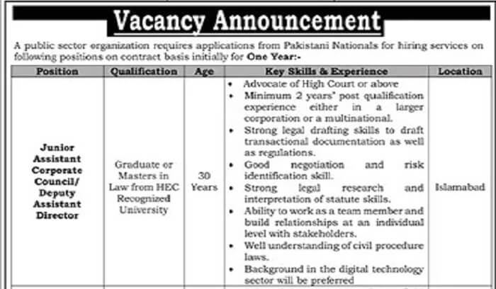 Public Sector Organization PO BOX 1009 Jobs 2023 | Jobs in Pakistan