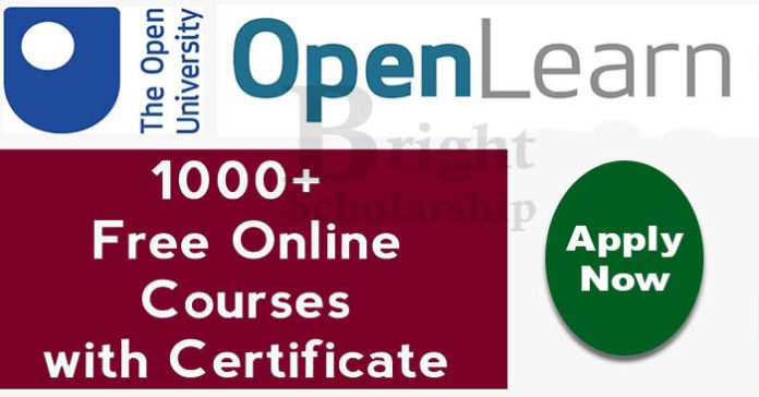 Open University Online Courses 2024 with Free Certificates