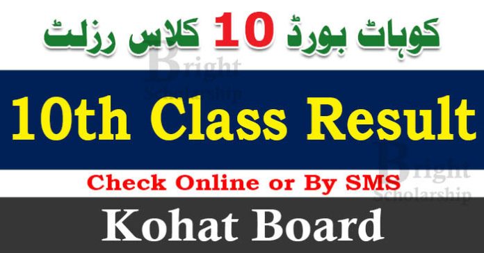 BISE Kohat 10th Class Result 2023 | Kohat Board 10th Class Result 2023