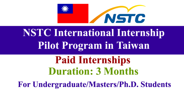 NSTC International Internship Pilot Program 2025 in Taiwan (600 Seats)