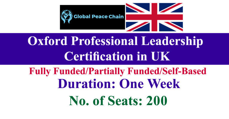 Oxford Professional Leadership Certification 2025 in UK (Fully Funded)
