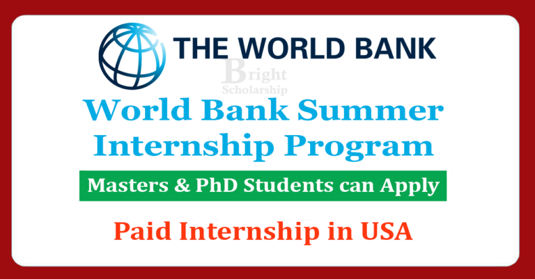 World Bank Summer Internship 2025 Online Apply (Paid)