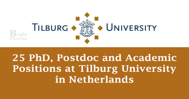 25 PhD, Postdoc and Academic Positions at Tilburg University in Netherlands