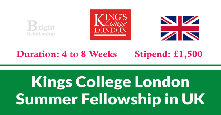 Kings College London Summer Fellowship 2025 in UK (Paid)