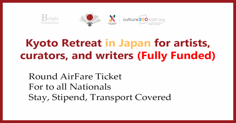 Kyoto Retreat 2025 in Japan for artists, curators, and writers (Fully Funded)