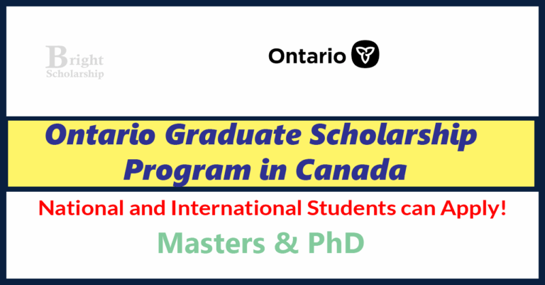 Ontario Graduate Scholarship 2025 in Canada (Funded)