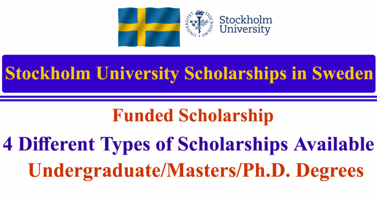Stockholm University Scholarships 2025 in Sweden (Funded)