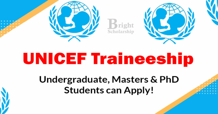 UNICEF Traineeship 2026 | UNICEF Summer Internship - Bright Scholarship
