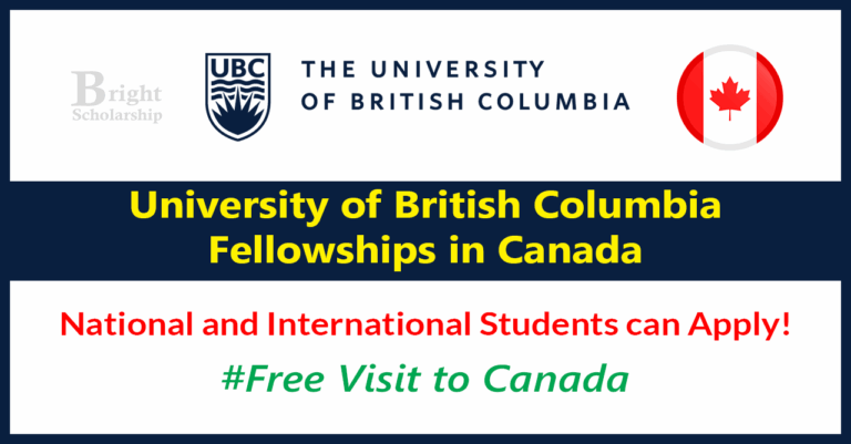 University of British Columbia Fellowships 2026 in Canada (Funded)