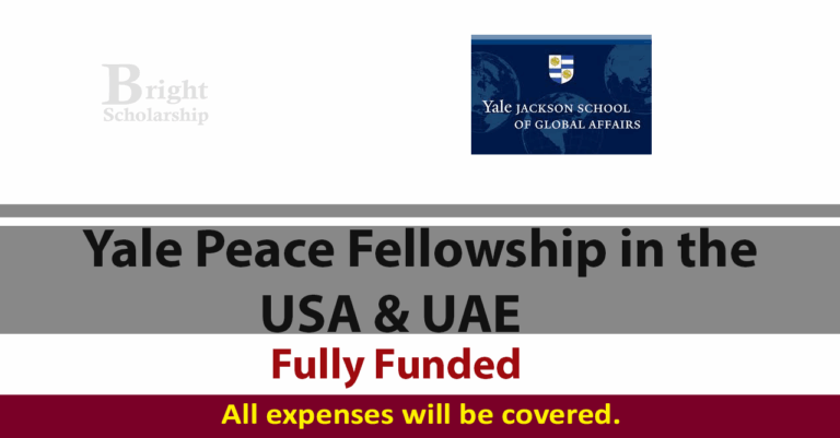Yale Peace Fellowship 2026 in USA and UAE (Fully Funded)