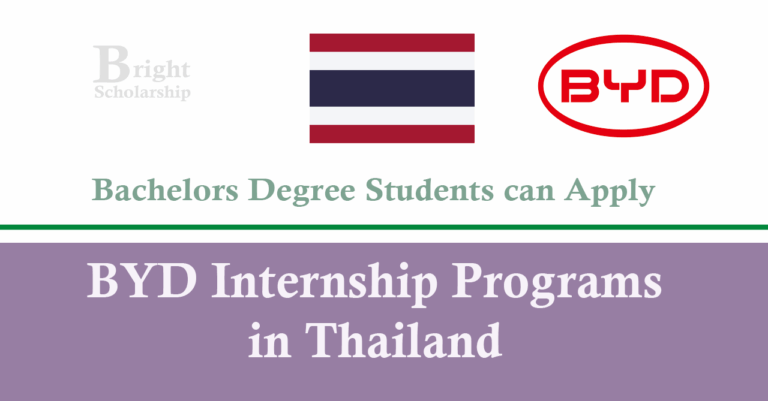 BYD Internship Program 2025 in Thailand (Fully Funded)